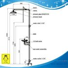 SH713BSF-Pedaled shower & eyewash station,SS304,combination foot operated type