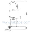 SHA61-Single Way Lab Tap/Faucet,PP,lever handle available